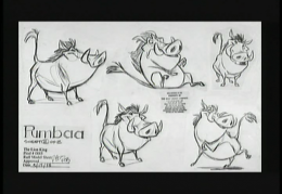 Pumbaa Poses Model Sheet