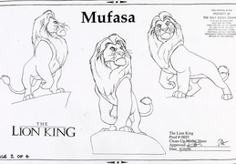 Mufasa model sheet