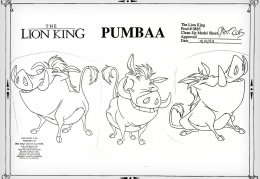 Pumbaa model sheet