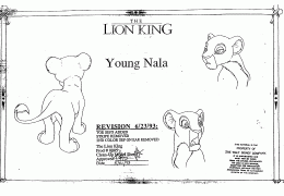 Young Nala model sheet