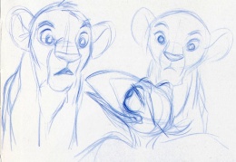 Animation drawing by Mark Henn and Aaron Blaise