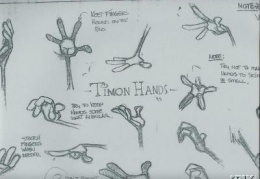 Timon's hands model sheet