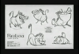 Pumbaa Poses Model Sheet